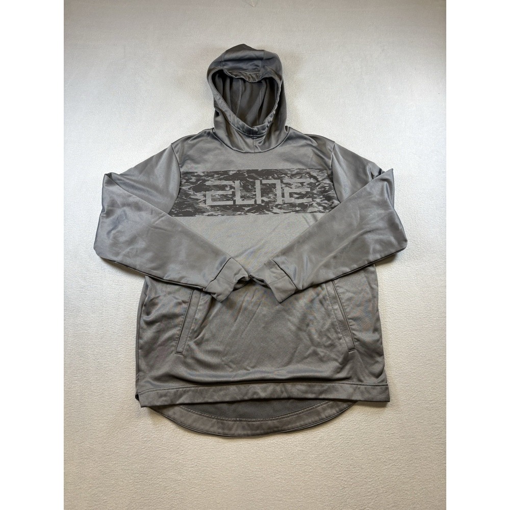 Nike‎ Basketball Dri-FIT Hoodie Men's Large Gray Pullover Fleece Sweatshirt